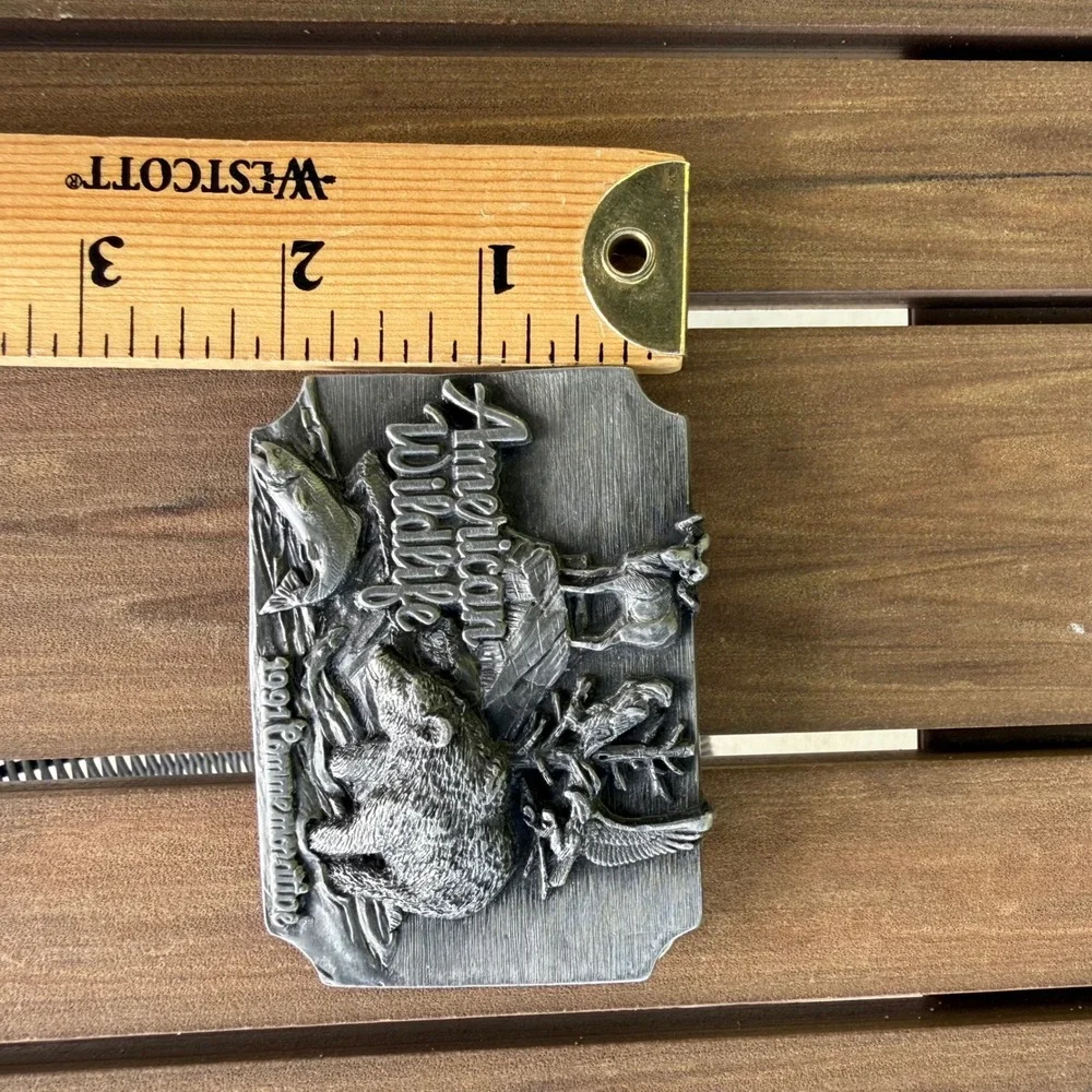 Siskiyou Buckle Co 1991 American Wildlife Commemorative Pewter Belt Buckle